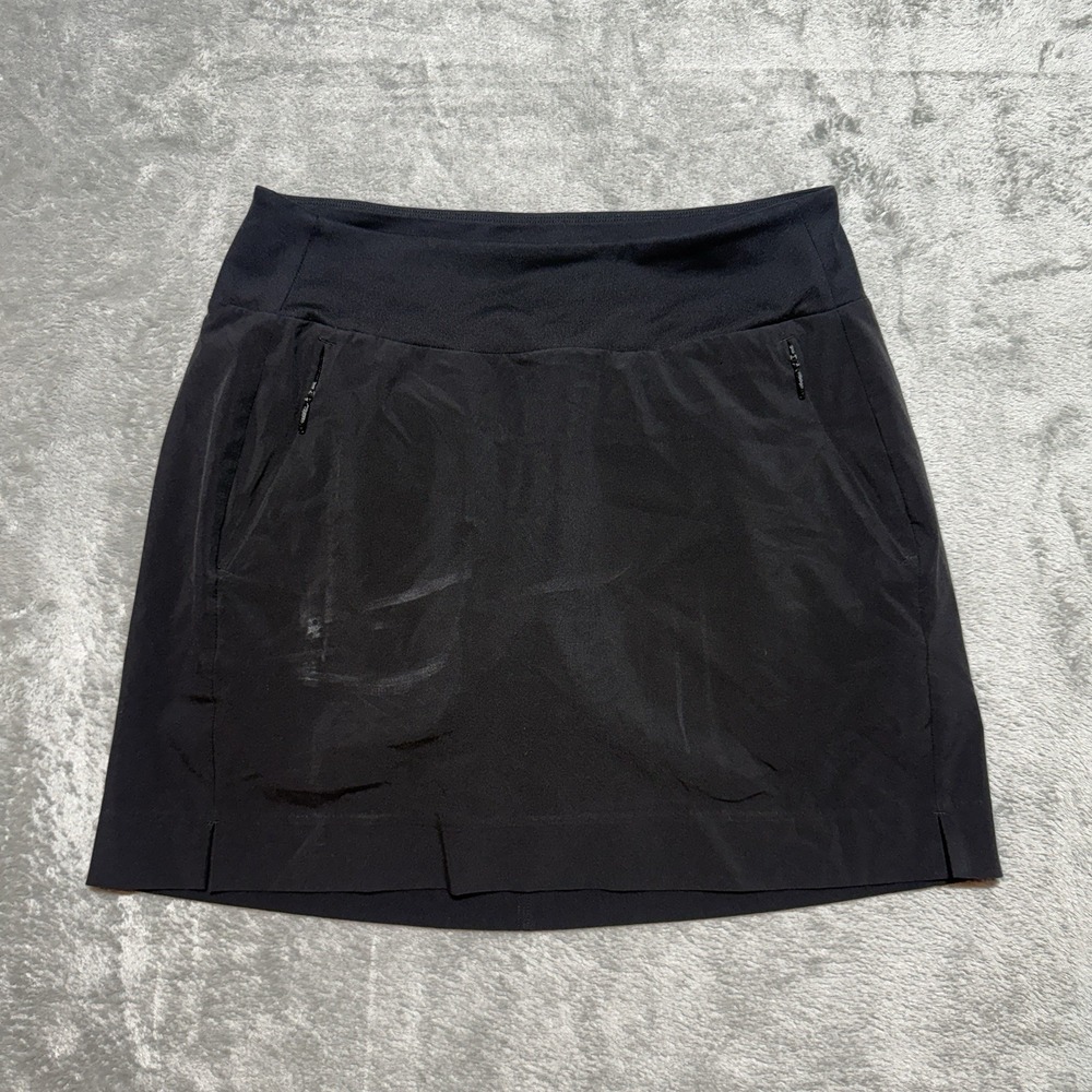 Athleta Soho Skort Womens 6 Black Athletic Tennis Golf Hiking Skirt Flawed